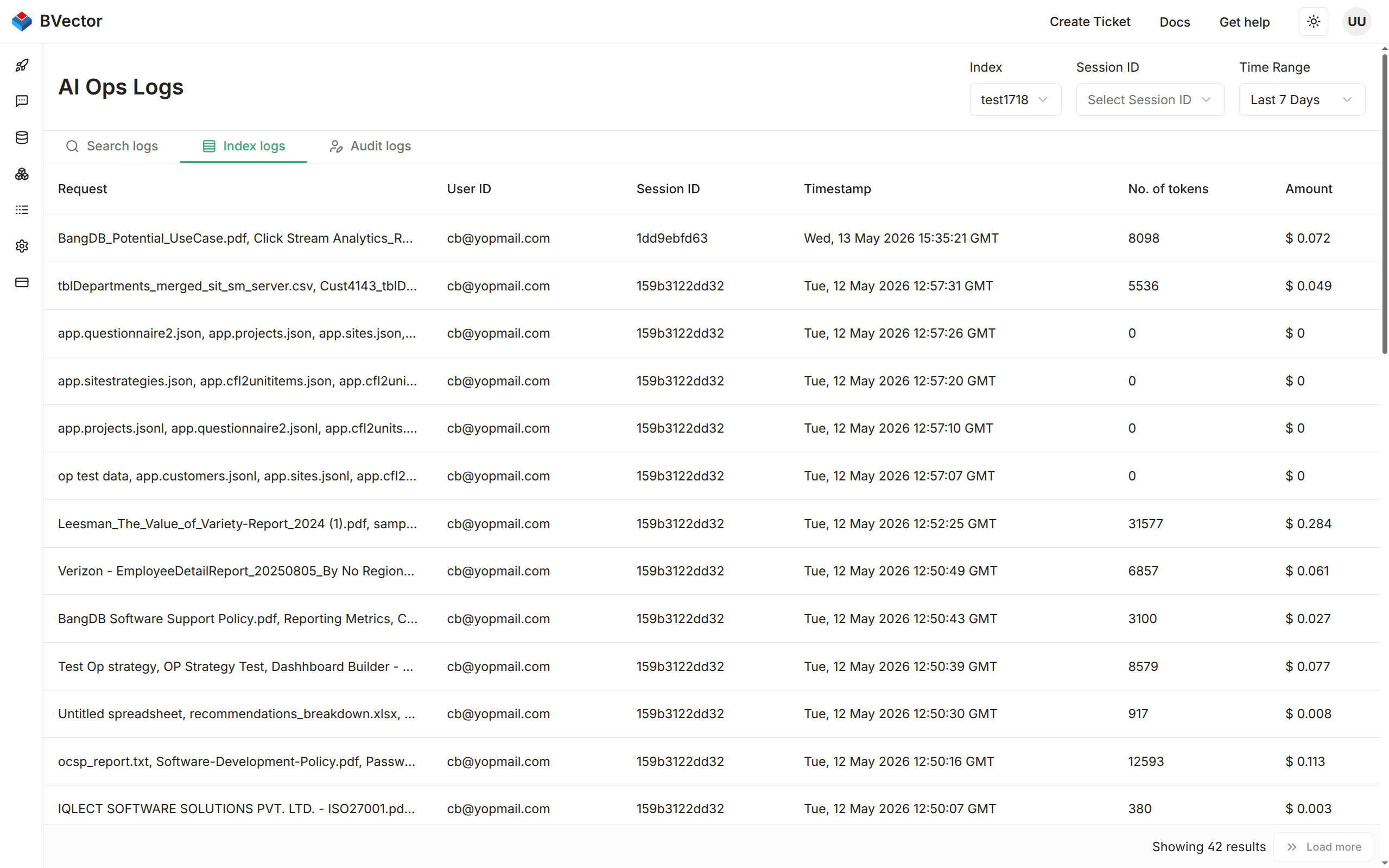 Audit Logs screenshot